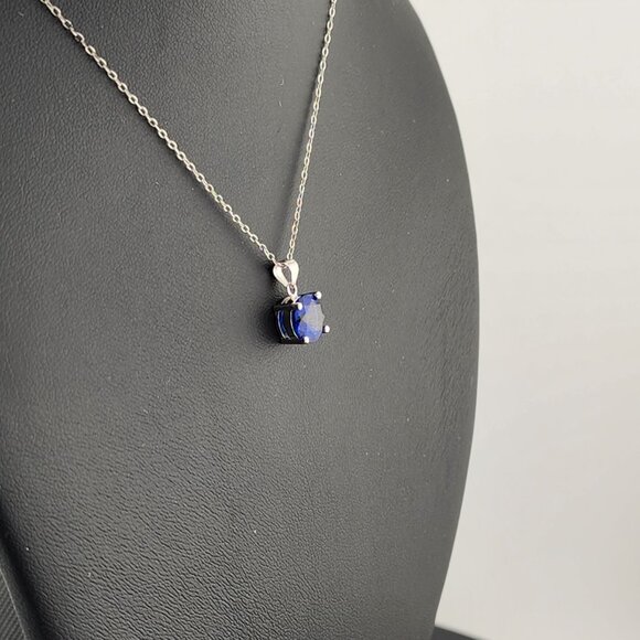 Blue Gemstone Necklace in 925 Sterling Silver - Picture 4 of 6